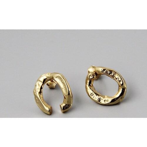 Silvology Irregular Branch Stud Earrings for Women 925 Sterling Silver 18K Gold High Quality Earrings New Korea Ladies Jewelry