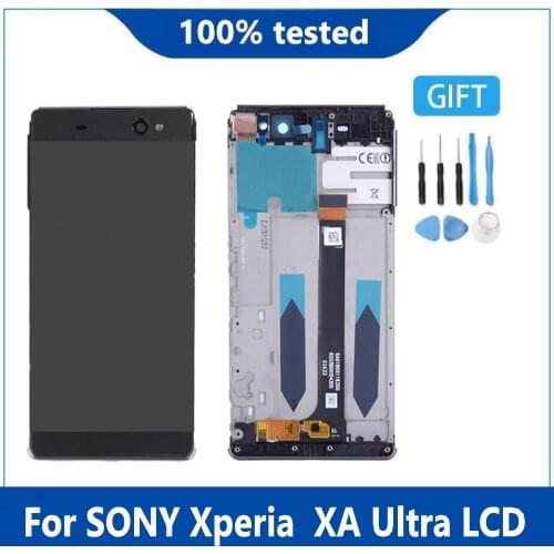 Original Display For SONY Xperia C6 XA Ultra F3211 F3212 F3215 LCD Display Touch Screen Digitizer Replacement Parts with Frame