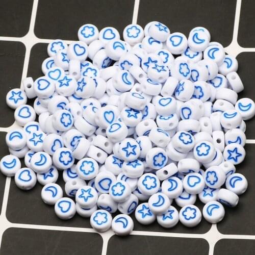 100-500pcs/lot Round 4x7mm White Mixed Acrylic Spacer Beads For Jewelry Making DIY Charm Necklace Bracelet Beaded Accessories