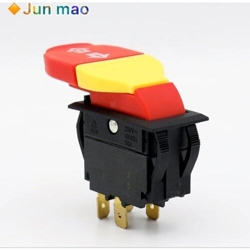 16A 250V 5e4 wooden mechanical electric tool electromagnetic button switch hy18