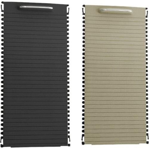 2Pcs Car Inner Indoor Centre Console Roller Blind Cover for -Mercedes C/E-Calss W204 S204 W212 S212-Black & Beige