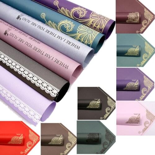 20pcs Flower Packaging Paper Matte surface Transparent Packaging Material Paper Bouquet Florist Supplies Gift Wrapping Paper