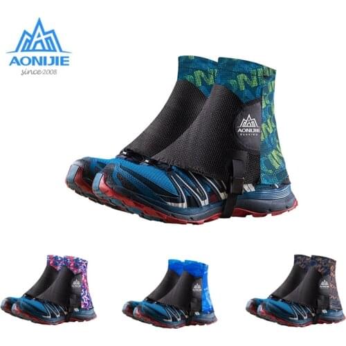 Aonijie Red L Size E940 E941 Low Trail Running Gaiters Protective Wrap Shoe Covers Pair for Men Women Outdoor Prevent Sand Stone