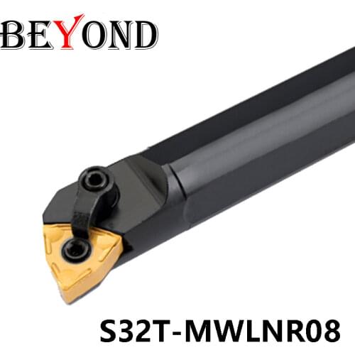 BEYOND S32T-MWLNR08 S32T-MWLNL08 cnc lathe turning tools boring bar holder WNMG 080404 inserts MWLNR MWLNR08 32mm cutter arbor
