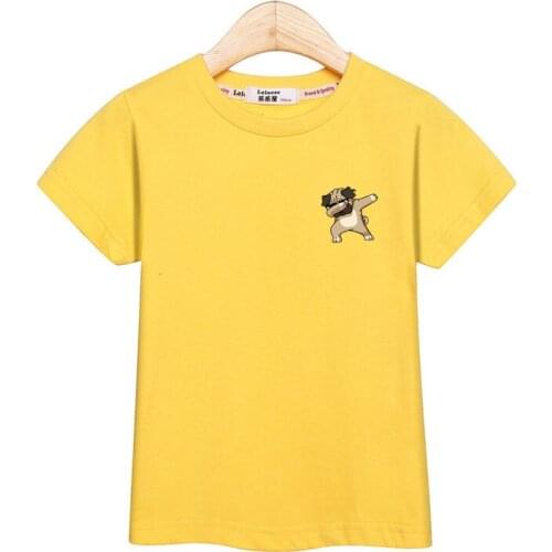 Kids fashion tops short sleeve t-shirt boys clothes summer cotton tees girls Dabbing shirt kids costumes