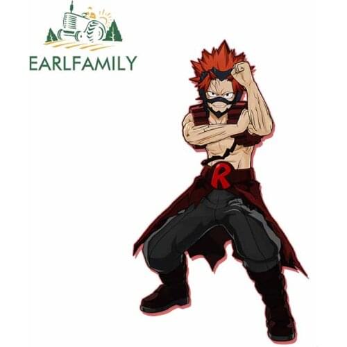 EARLFAMILY 13cm x 7.7cm for Kirishima Kyoujiro List of My Hero Academia Car Decal Refrigerator Waterproof Laptop Car Sticker