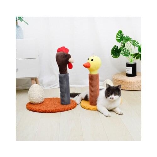 Cat Climbing Frame Cat Scratching Post Flax Cartoon Scratching Post Grinding Claw Cat Toy Cat Scratching Board