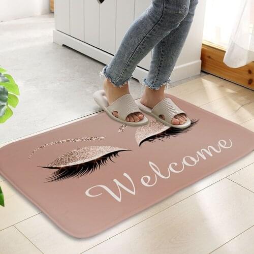 80x50cm Anti-slip Absorb Water Bath Mat Eyelash Bathroom Kitchen Bedroom Door Floor Rug Entrance Kids Prayer Mat Decorative Pad