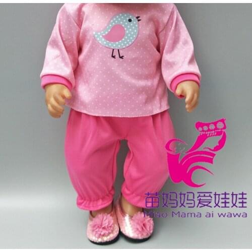 17" reborn baby dolls pink clothes pants set for 18" 43cm new born bebe doll outfit baby girl Christmas gifts