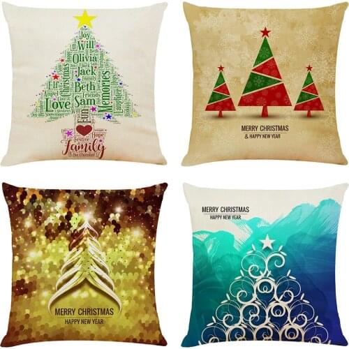 Cute Christams Cushion Cover Hoga Decorative Pillow funda cojines 45x45 housse de coussin Nordic Throw Pillow Cover for Sofa Car