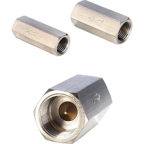 1Pcs 1/8" 1/4" 3/8" 1/2" BSP Female Thread Brass Pneumatic Check Valve Full Port One Way Non-return Valve For Air Water Oil Gas