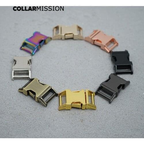 100pcs/lot Side release buckle kirsite DIY dog collars accessory durable security lock retailing 15mm webbing strapping 8 kinds