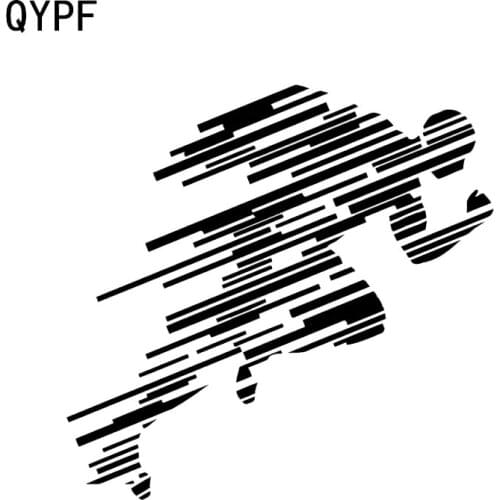 QYPF 15*14.6CM Mysterious Runner Decor Car Styling Sticker Silhouette Vinyl Graphic Black/Silver Reflective Decal C16-0780