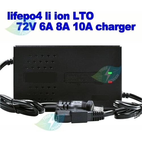 Smart Intelligent Charger 6A 8A 10A Li-ion 20S 84V 72V lifepo4 24S 87.6V 72V LTO 30S 84V Quick charge Fully automatic ABS