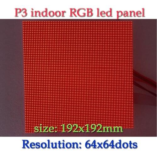 Indoor P3 Full Color LED Display Module 192x192mm for RGB Pictures