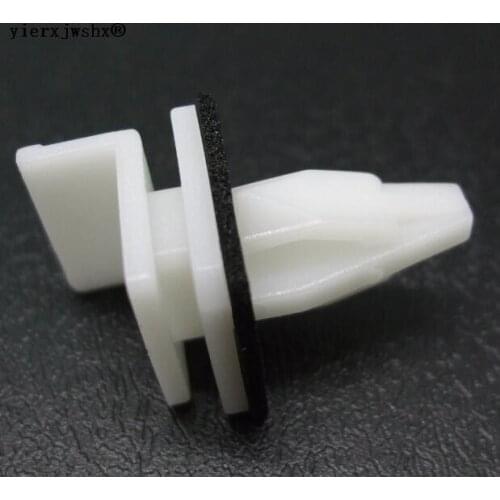 Yierxjwshx 100/300/500pcs 15mm White Moulding Clip Automotive palstic rivet Clips and Fasteners
