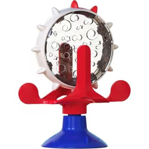 Funny Pet Cat Turntable Toy 360 Rotating Windmill Interactive Training Teasing Puzzle Exercise Play Game Feeding Leakage Device
