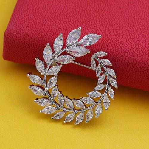 Red Trees High Quality Lapel Pins For Women Clothing Accessories Wholesale Fashion Elegant Sparkly Brooch Jewelry Drop Shipping