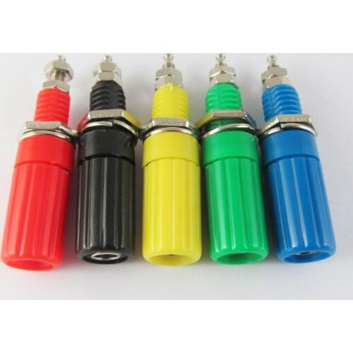 1 set 5 Colors Binding Post 4mm Long Banana Jack Female Audio Power Connector Item No.: 23-0018