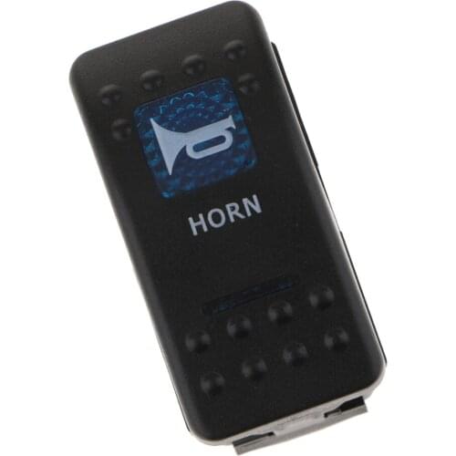 1Pcs 12V 20A Horn Push Button Rocker Toggle Switch Blue LED For Car Auto