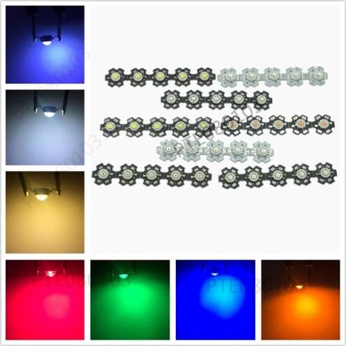 10pcs 1W 3W High Power LED light , Red, Green, Blue, Yellow, RGB,white(neutral White), Warm White, Cool White