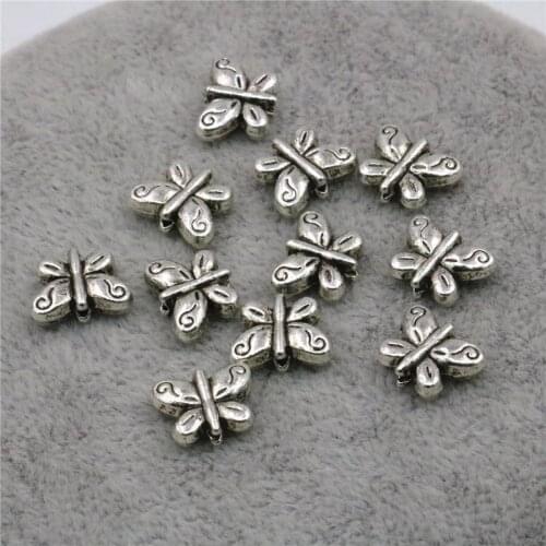 10PCS Accessories Pendant Crafts Butterfly Lucky DIY Loose Finding Copper JFashion ewelry Making Design Women Girls Gifts 8x10mm