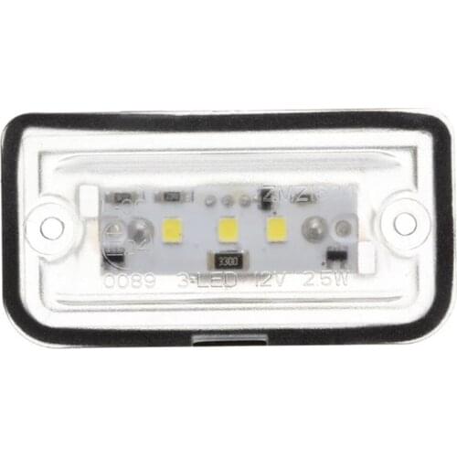 2pcs Car LED License Plate Light Tail Reading Bulb Door License Plate Light For Mercedes-Benz C W203 CLK W209 SL R230 KB27