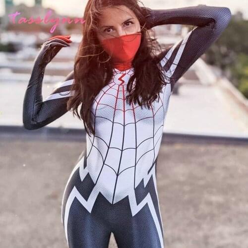 2020 Halloween Costumes for Women Superhero Movie Cindy Moon Costumes Cosplay Spider Silk Cosplay Bodysuit