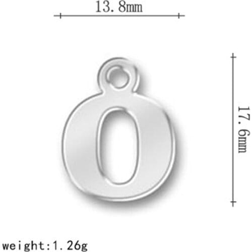 2021 New Alphabet Initial Letter N to Z Charms Alloy Letter Metal Pendant Handmade Bracelet Jewelry Wholesale