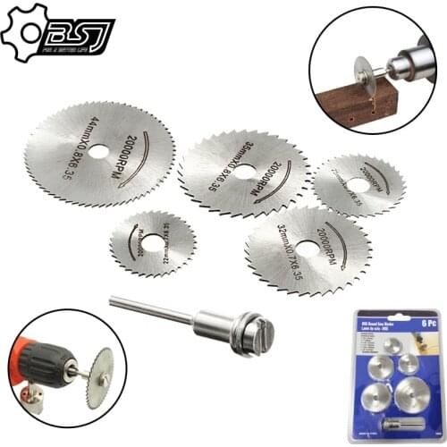 6pcs Diamond Cutting Discs Metal Saw Blade Set HSS Mini Circular Saw Blade For Dremel Rotary Tools Resin Cut-Off Wheels Diamond