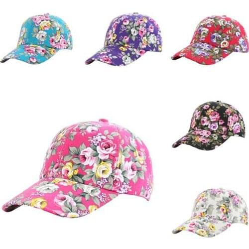 2021 Autumn Floral Women Baseball Caps Fashion Breathable Sunmmer Flower Cap Snapback Hats For Women Girls Sun Hat