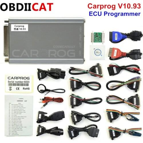 Carprog V8.21/10.93 Car Prog Programmer ECU Programmer Chip Tunning Diagnostic Tool with 21 Adapters Car Repair Tool