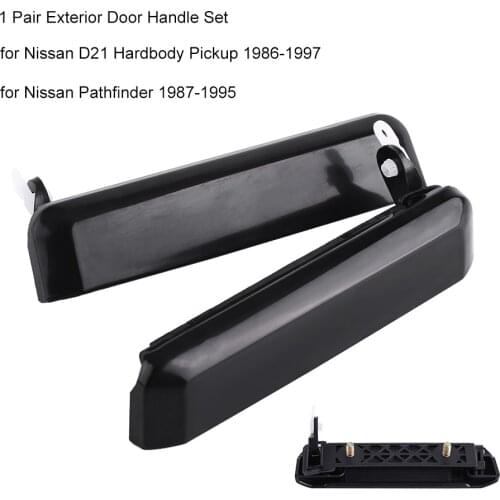 Black car Exterior Comfort Access door handle Front Left + Right Set or Nissan D21 Hardbody Pickup Pathfind Door Handle