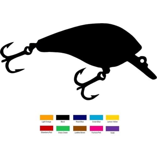 HotMeiNi 20cm x 10cm Fishing Lure Car Sticker For Truck Window Bumper Auto SUV Door Laptop Kayak Vinyl Decal xin-422