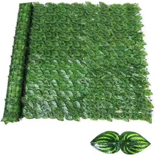 Artificial Balcony Green Leaf Fence Roll Up Panel Ivy Privacy Garden Wall Backyard Home Decor Rattan Plants Wall