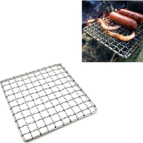 Stainless Steel Round Barbecue BBQ Grill Net Meshes Racks Grid Round Grate Steam Net Camping Hiking Outdoor Mesh Wire Net
