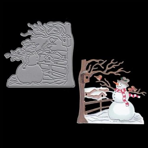 Snowman Branch Set Metal Cutting Dies Stencils for DIY Scrapbooking Decorative Crafts Supplies Embossing Paper Card New 2018 Die