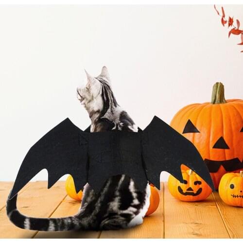 Cute Halloween Cat Costume Small Pet Cat Bat Wings Halloween Cat Wings Hallowen Cat Accessories 2021 Halloween Decorations
