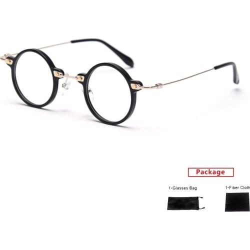 Mimiyou Acetate Round Eyewear Frame Women Vintage Retro Men Computer Optical Glasses Myopia Eyeglasses Frame Brand Design oculos