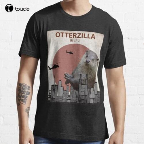 New Otterzilla - Giant Otter Monster T-Shirt Cotton Men Tee Shirt