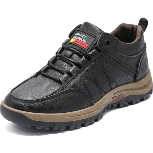 2021 Spring Autumn New Casual Fashion Leather Casual Shoes Comfortable Leather Shoes Male Flat Brand Designer Mens Casual Shoes