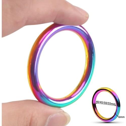 New Laser Purple Metal Penis Ring Male Chastity Device Male Delay Ejaculation Metal Cock Ring Sex Toys For Men Women Sex Shop18