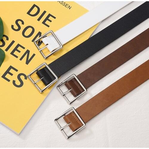 New Style Denim Mens And Womens Waist Wide Belt PU Japanese Pin Buckle Belt Korean Jeansbelt For Women Fashion Belt