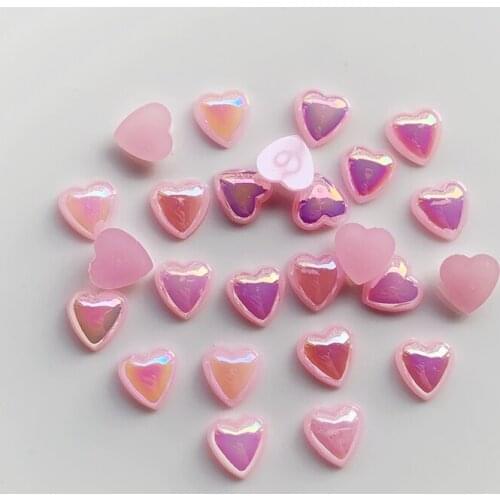 Wholesale 480pcs 10mm AB Heart-Shaped Rhinestones for Crystal scrapbook Acrylic Flat Back DIY wedding Decorative -HE26