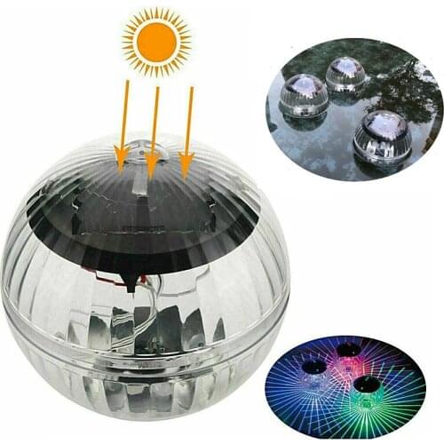 Floating Light RGB LED Solar Disco Stage Light for landscape lake Pool garden lawn lamp Waterproof MultiColor Water Drift Lamp