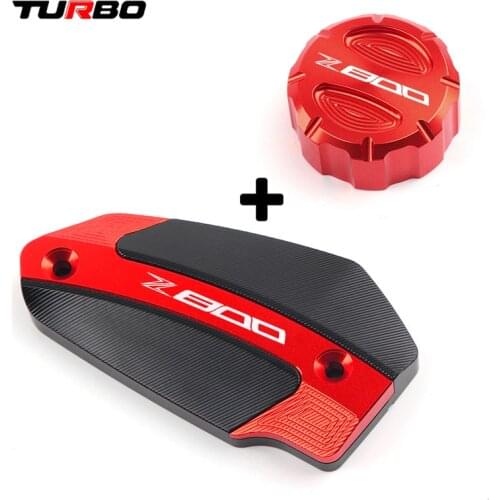 Lastest High Quality For KAWASAKI Z800 2013 2014 2015 2016 Motorcycle Front & Rear Brake Fluid Reservoir Cap Oil Tank Cover