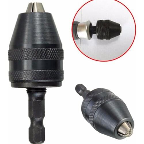 Cordless Screwdriver To Drill Grinder Chuck Adapter Converter for 1/4" Diameter Bit Accessories Keyless Drill Chuck
