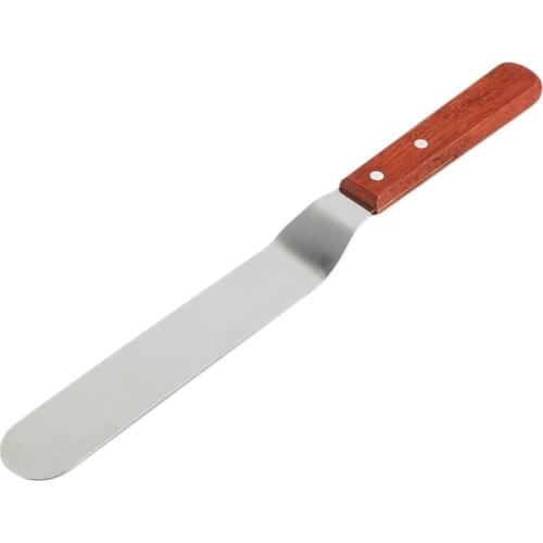 6/8/10 Inch Stainless Steel Butter Cake Cream Knife Spatula Wooden Handle Kitchen Smoother Spreader Fondant Pastry Cake Decor