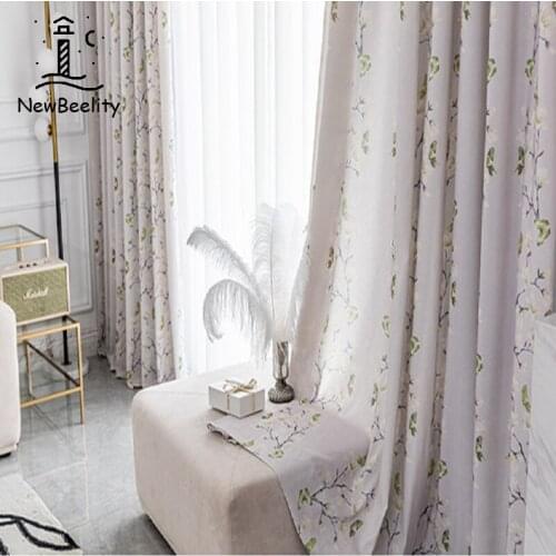 Modern flower Printed Curtains for Living Dining Room Bedroom Minimalist yellow window Curtains Customization American Style