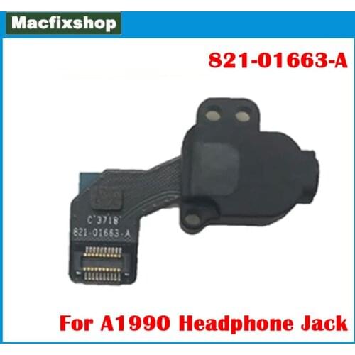 Replacement A1990 Headphone Audio Jack with Cable 821-01663-A For Macbook Pro 15" A1990 01663-A 2018 2019 Year EMC 3215 3359